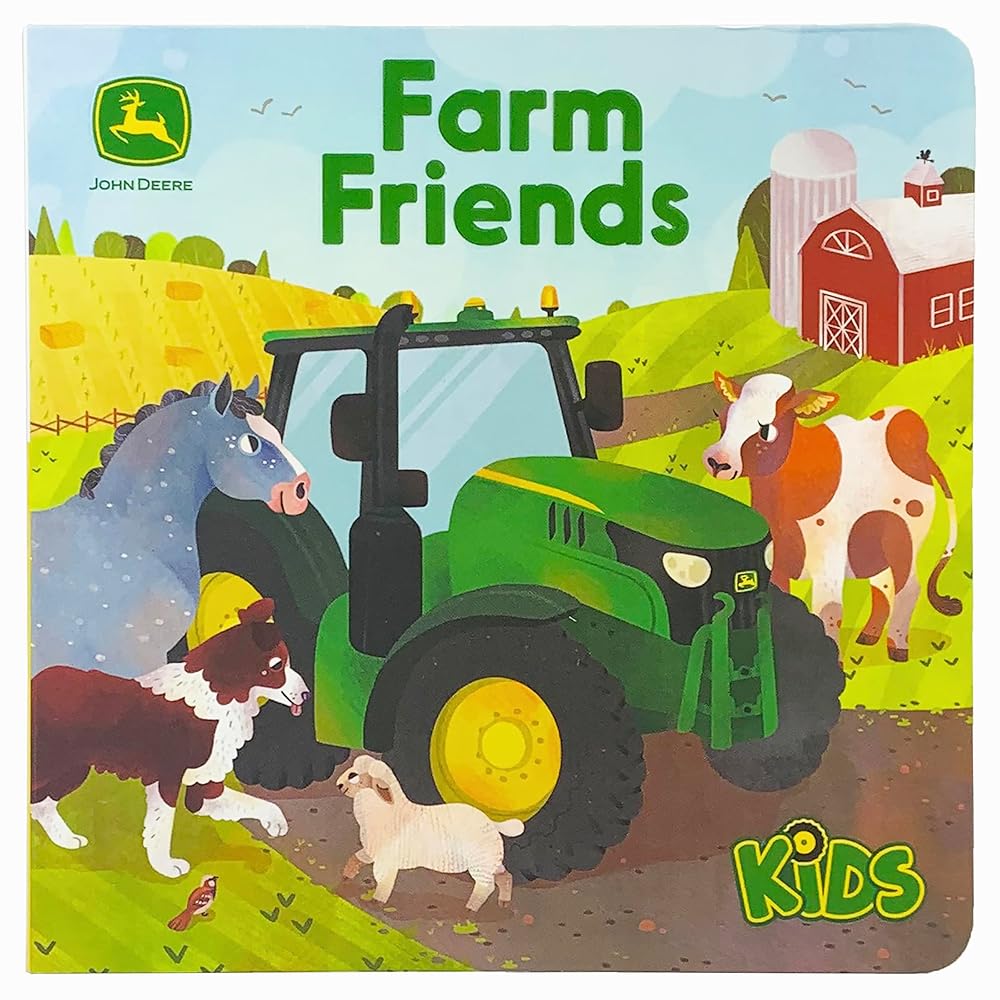 John Deere Kids Farm Friends Lift-a-Flap Board Book - Busy Tractor Helps Its Friends on the Farm cover image