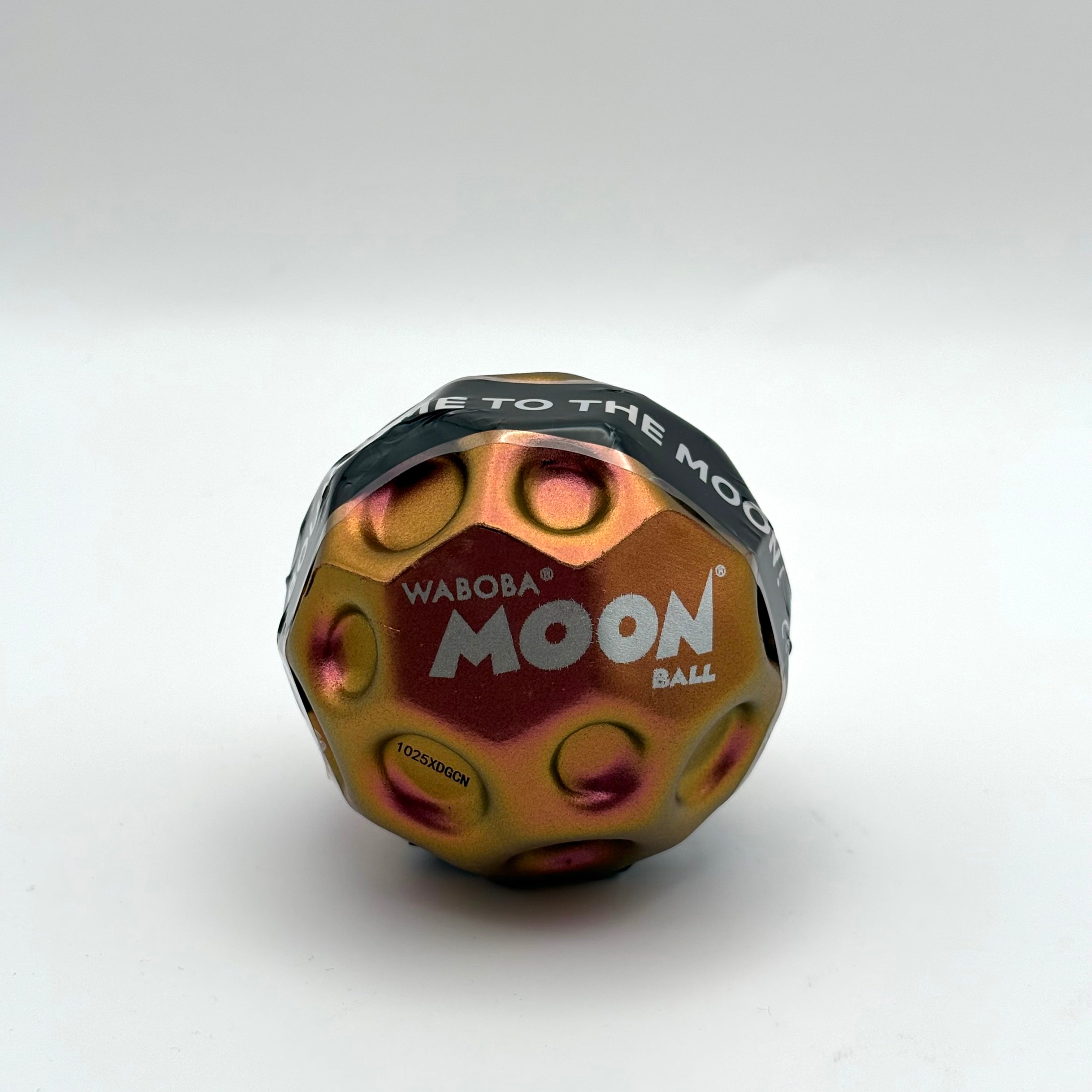 Waboba metallic Moon ball on a white background