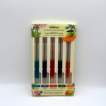 Packaging of Lifelines scented lava gel pens with colorful liquids on a white background