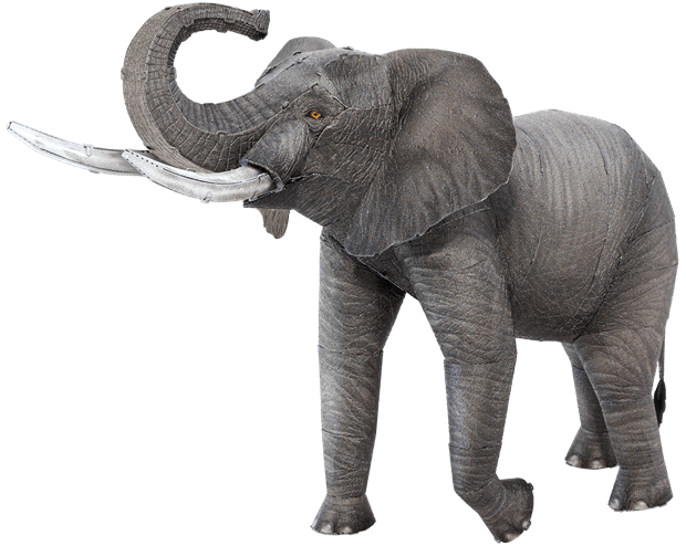 African Elephant steel model kit