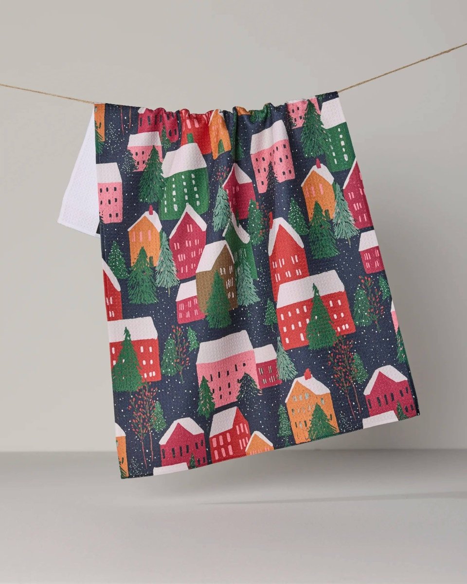 Alpine Village Tea Towel - Holiday 2026 - Pages & Parcels