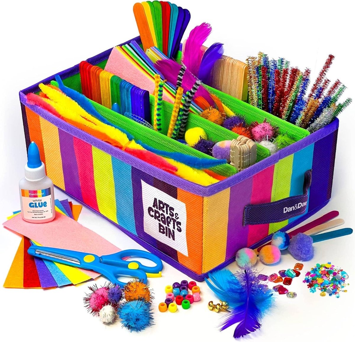 Arts & Crafts Supplies Kit - with Storage Bin - Pages & Parcels