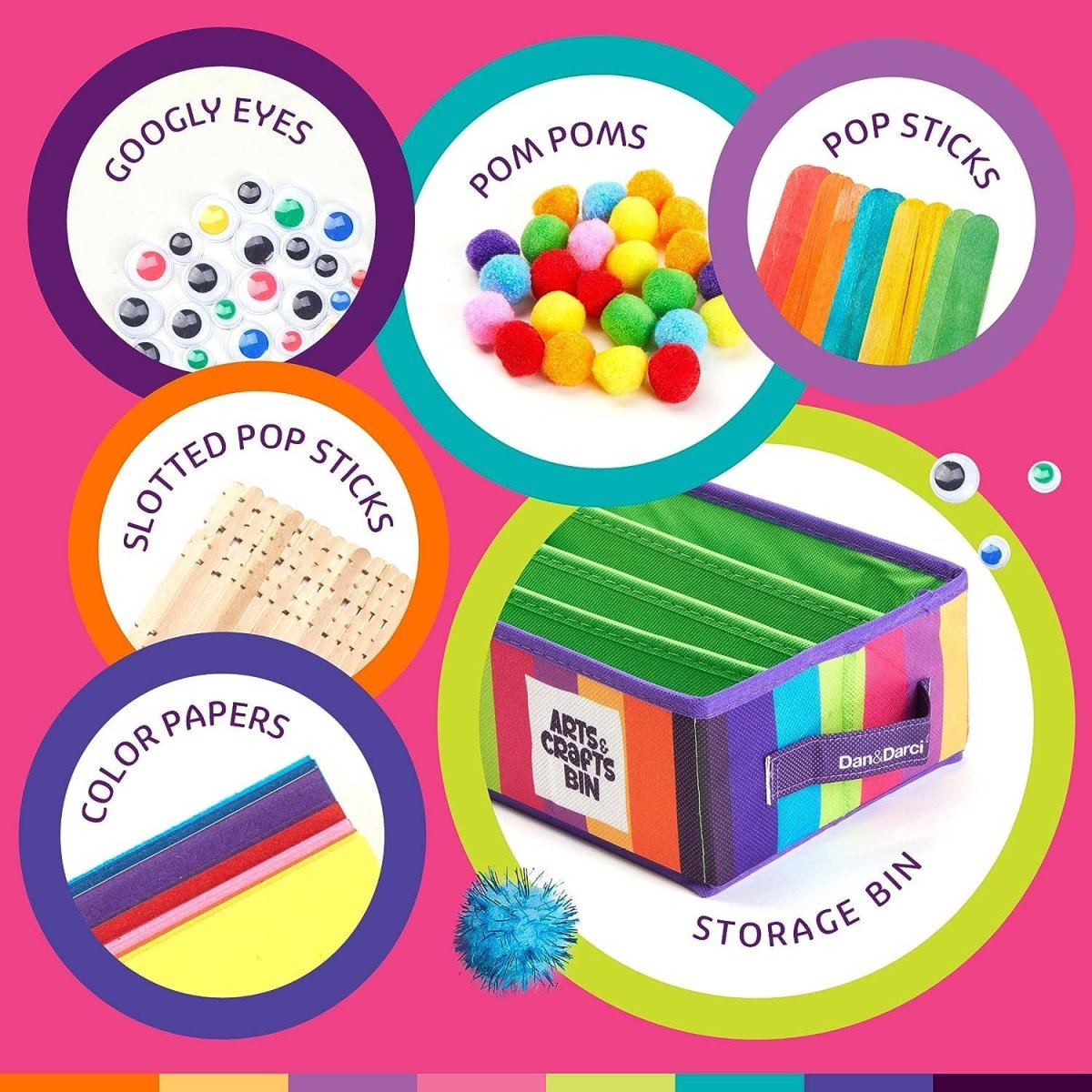 Arts & Crafts Supplies Kit - with Storage Bin - Pages & Parcels