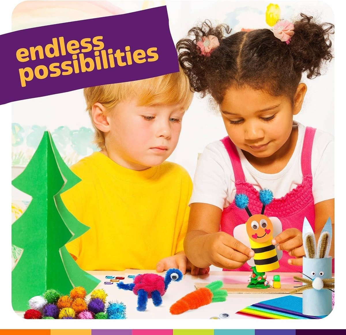 Arts & Crafts Supplies Kit - with Storage Bin - Pages & Parcels