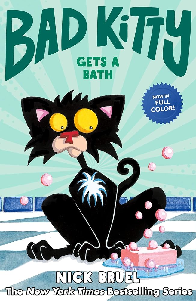 Bad Kitty Gets a Bath (full-color edition) cover image