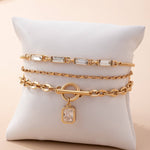 Baguette Crystal Layered Toggle Necklace - Pages & Parcels