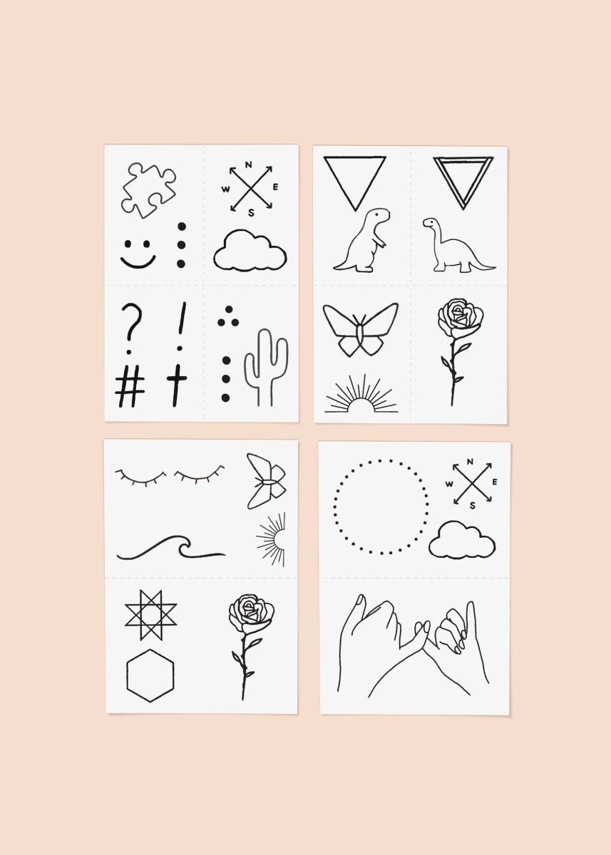Barely There Temporary Tattoo Pack - Pages & Parcels