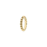 Polished stainless steel ring band designed to hold an interchangeable crystal topper
