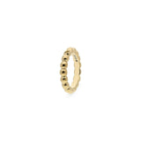 Polished stainless steel ring band designed to hold an interchangeable crystal topper