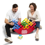 Giant Tower Stack by Relatable – Jumbo Outdoor Block Game with Balance Base, Perfect for Family Yard Games, Camping, and Party Fun