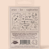 Zodiac Collection: Fire Signs Temporary Tattoo Pack