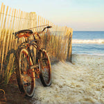 Jigsaw puzzle box for Beach Cruising, featuring a bicycle ride along the beach