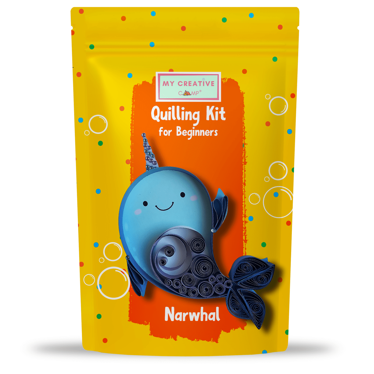 Beginner Narwhal Mini Quilling Craft Kit - Pages & Parcels