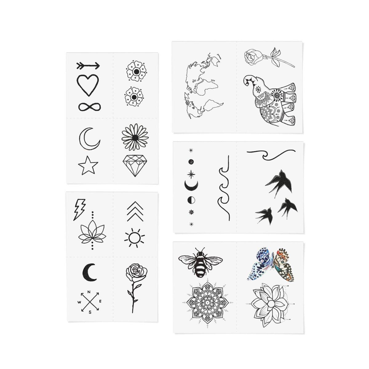 Best Sellers Temporary Tattoo Pack - Pages & Parcels