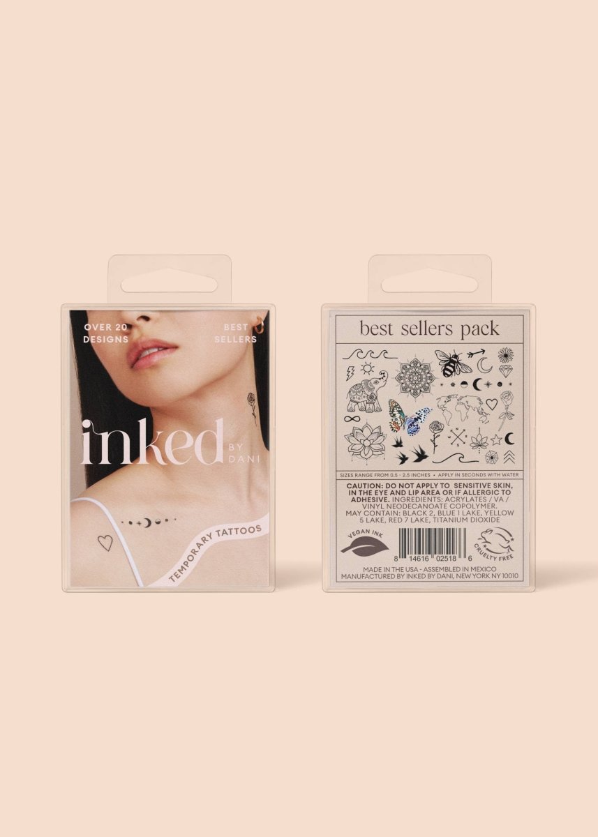 Best Sellers Temporary Tattoo Pack - Pages & Parcels