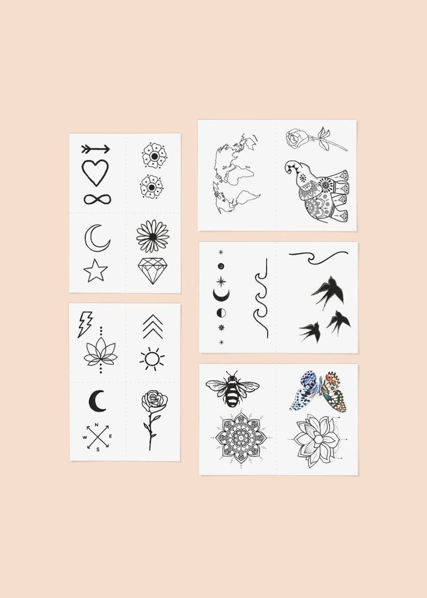 Best Sellers Temporary Tattoo Pack - Pages & Parcels