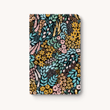 Black Floral Dotted Notebook - Pages & Parcels