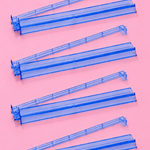 Blue Acrylic Mahjong Tile Racks Racks with Pushers Set of 4, 17.5"W - Pages & Parcels