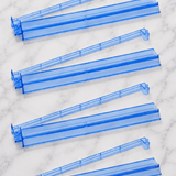 Blue Acrylic Mahjong Tile Racks Racks with Pushers Set of 4, 17.5"W - Pages & Parcels