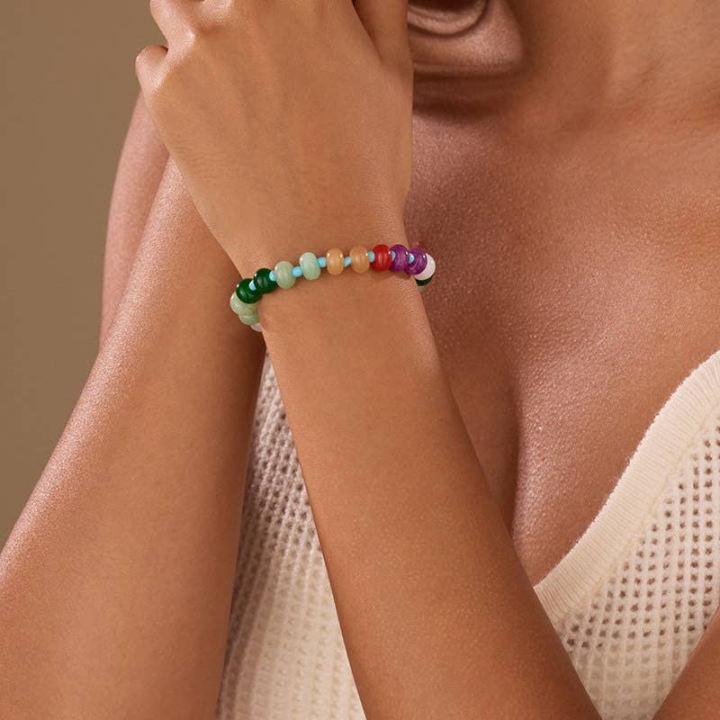 Boho Resin Beaded Bracelet - Pages & Parcels