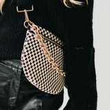 Gold metal chain shoulder strap accessory for handbags