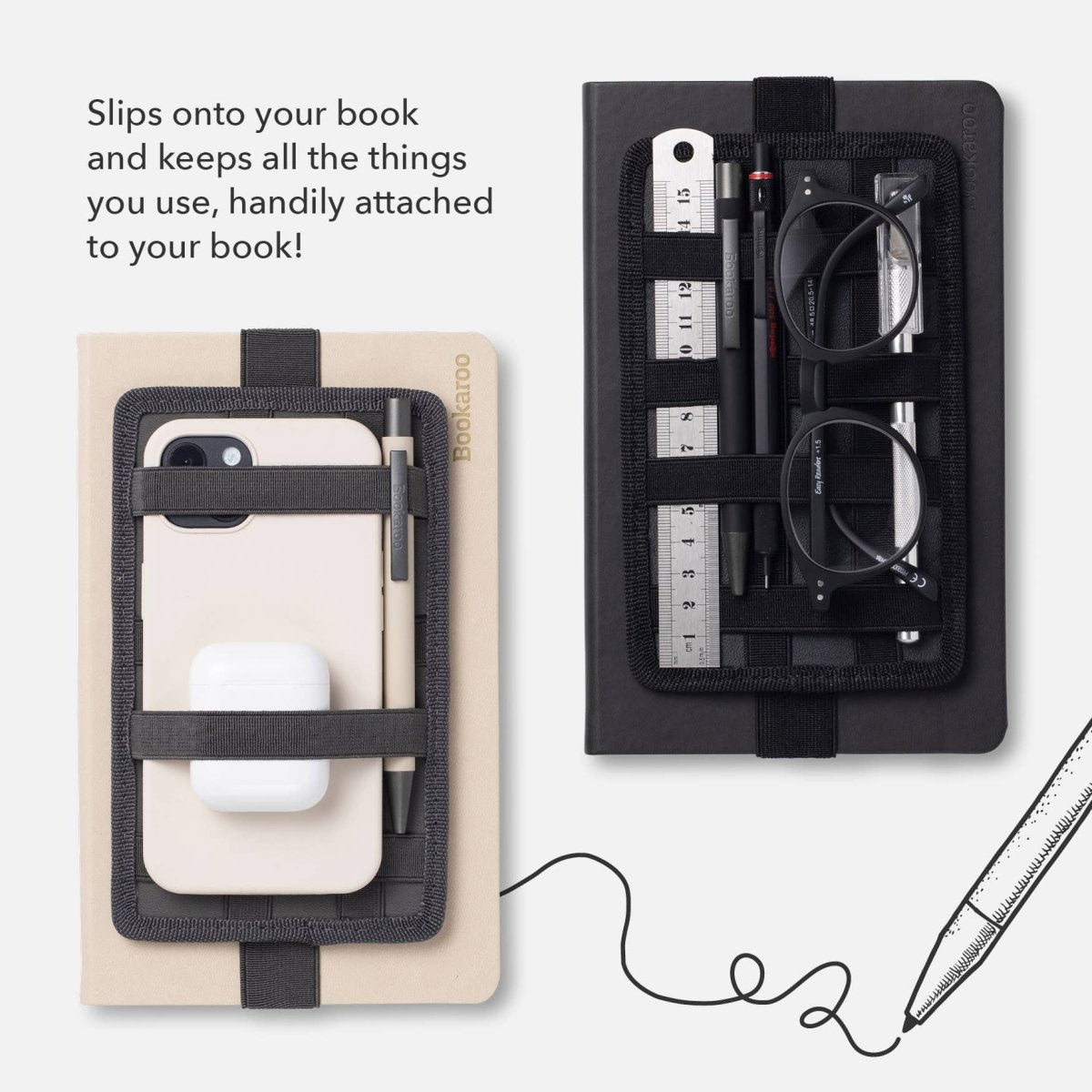 Bookaroo Notebook Tidy: Charcoal - Pages & Parcels