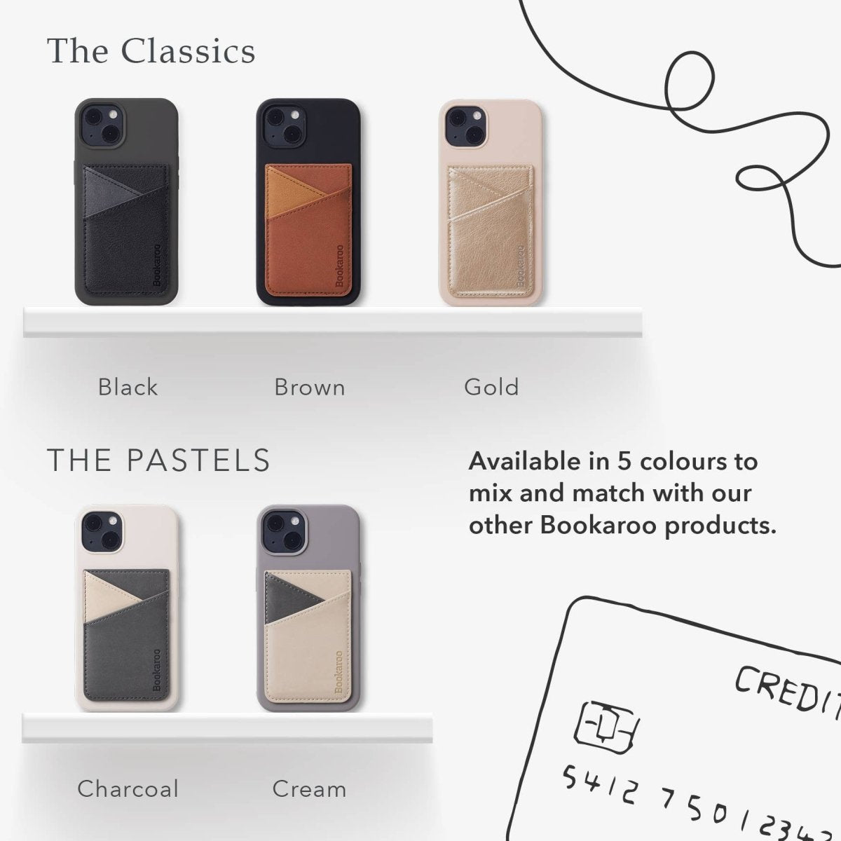 Bookaroo Phone Pocket: Gold - Pages & Parcels