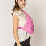 Brielle Quilted Puffer Sling Bag: Pink - Pages & Parcels