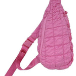 Brielle Quilted Puffer Sling Bag: Pink - Pages & Parcels