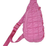 Brielle Quilted Puffer Sling Bag: Pink - Pages & Parcels
