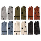 A pair of gray Britt's Knits ThermalTech 2.0 gloves with ribbed cuffs