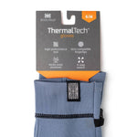 A pair of gray Britt's Knits ThermalTech 2.0 gloves with ribbed cuffs