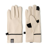 A pair of gray Britt's Knits ThermalTech 2.0 gloves with ribbed cuffs