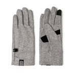 A pair of gray Britt's Knits ThermalTech 2.0 gloves with ribbed cuffs