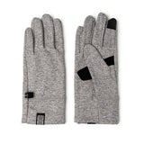 A pair of gray Britt's Knits ThermalTech 2.0 gloves with ribbed cuffs