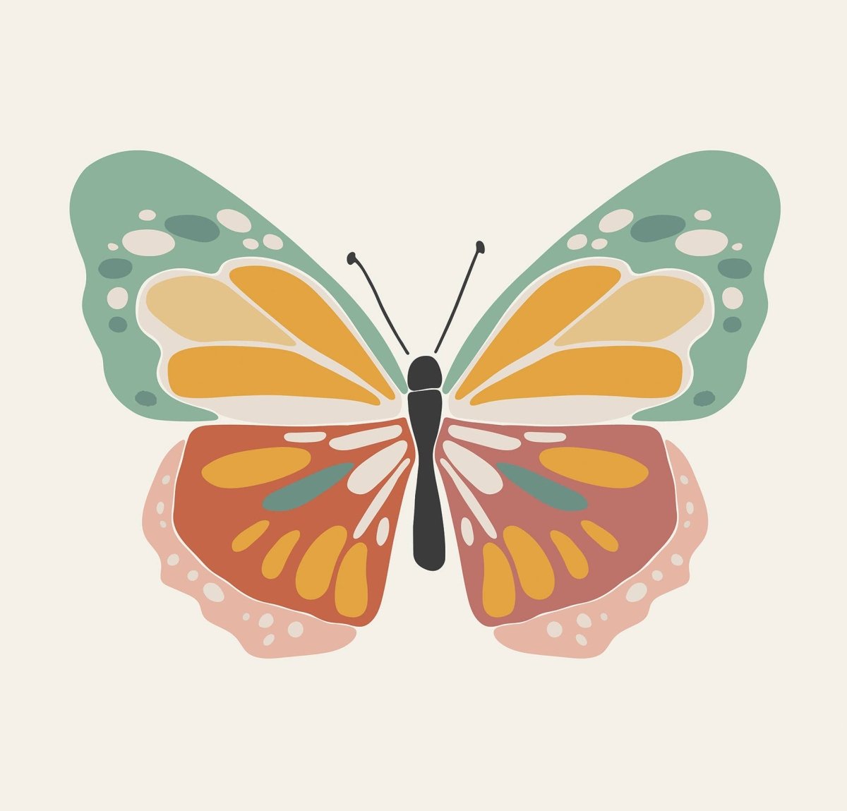 Butterflies Paint by Number Kit + Easel for Kids | Breathe People - Pages & Parcels