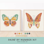 Butterflies Paint by Number Kit + Easel for Kids | Breathe People - Pages & Parcels