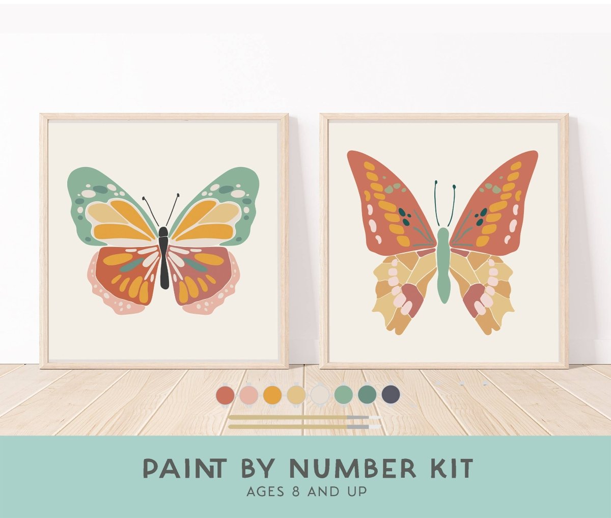 Butterflies Paint by Number Kit + Easel for Kids | Breathe People - Pages & Parcels