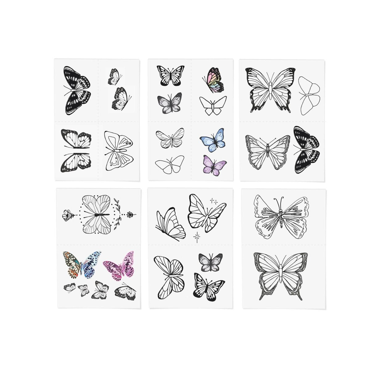 Butterfly Dreams Temporary Tattoo Pack - Pages & Parcels