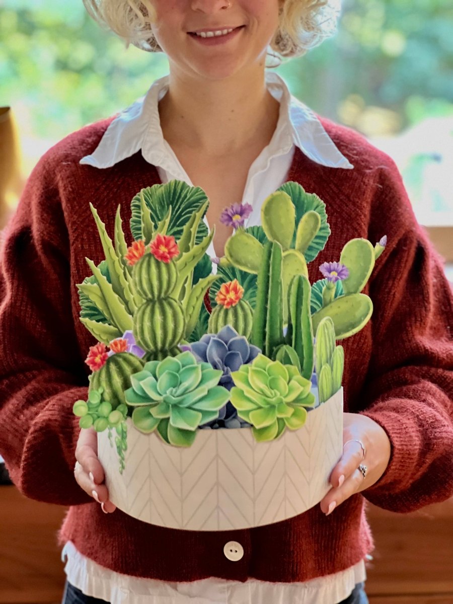 Cactus Garden (8 Pop - up Greeting Cards) - Pages & Parcels