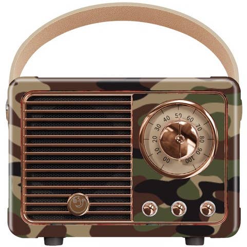 Camo Print Vintage Speaker - Pages & Parcels