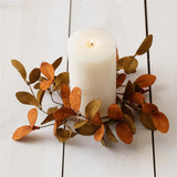 Candle Ring - Rust And Tan Fall Leaves - Pages & Parcels