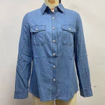 Casual Lapel Long Sleeve Denim Shirt Women N6D064 - Pages & Parcels