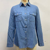 Casual Lapel Long Sleeve Denim Shirt Women N6D064 - Pages & Parcels
