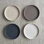 Matte ceramic Gallery Candle Plate for catching candle drips