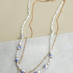 Ceramic Pearl Bow Layer Necklace - Pages & Parcels