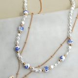 Ceramic Pearl Bow Layer Necklace - Pages & Parcels
