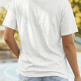 Faux Patchwork Printed US Flag Casual Tee