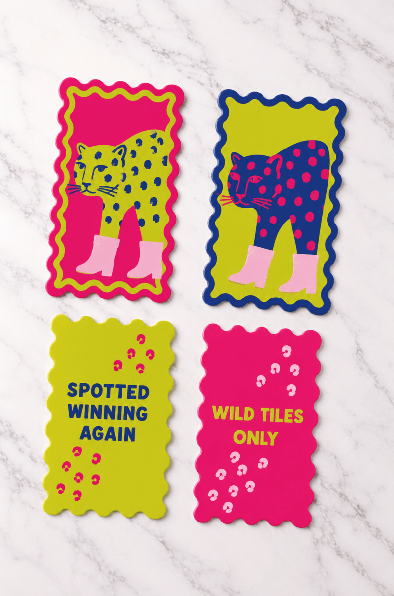 Cheetah Mahjong Shufflers Set of 2 - Pages & Parcels