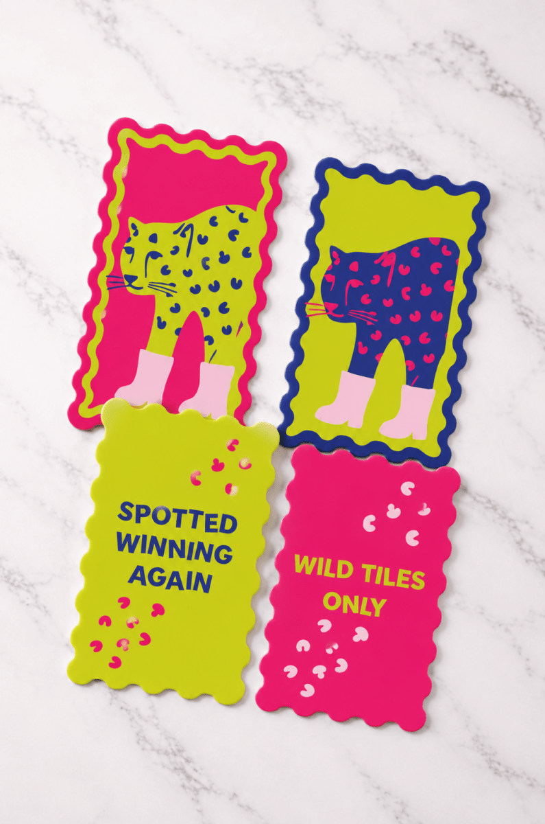 Cheetah Mahjong Shufflers Set of 2 - Pages & Parcels